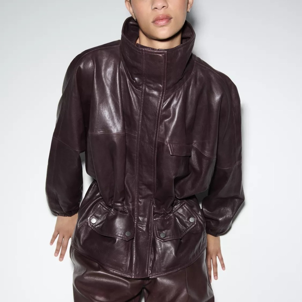 Zara real Leather Jacket 5479/244/681